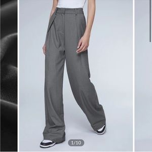 Commense oversized high waisted pleat front trousers